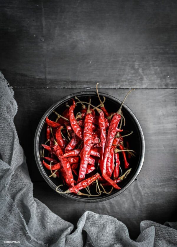 Milagai Vathal (Dried Red Chillies)